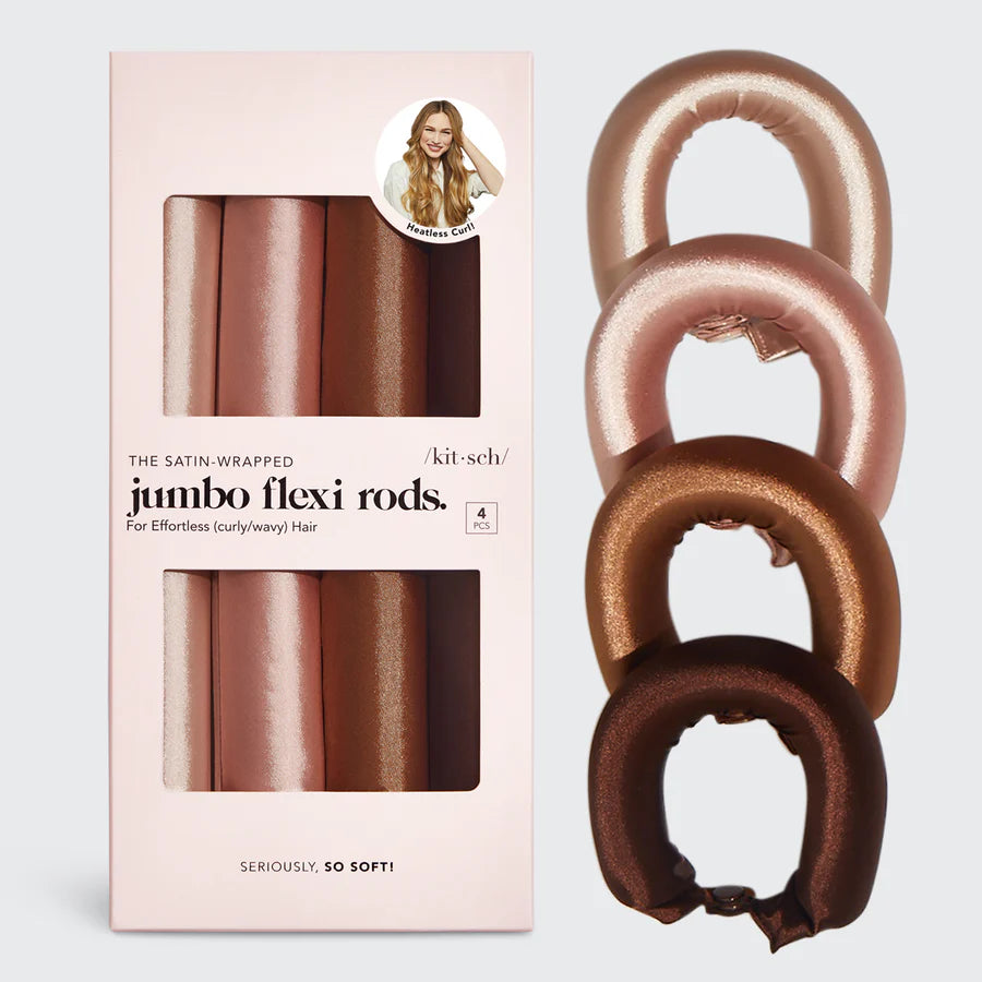 Conjunto de 4 varetas flexíveis jumbo em jacarandá com acabamento acetinado