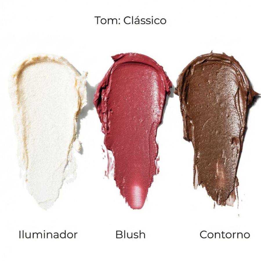 Pacote com 3 blushes em bastão - Coleção Brilho Natural®