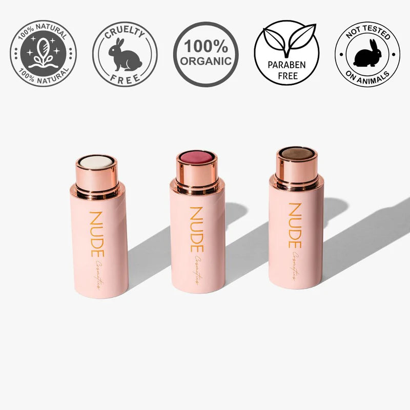 Pacote com 3 blushes em bastão - Coleção Brilho Natural®