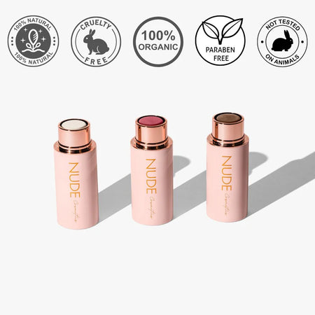 Pacote com 3 blushes em bastão - Coleção Brilho Natural®