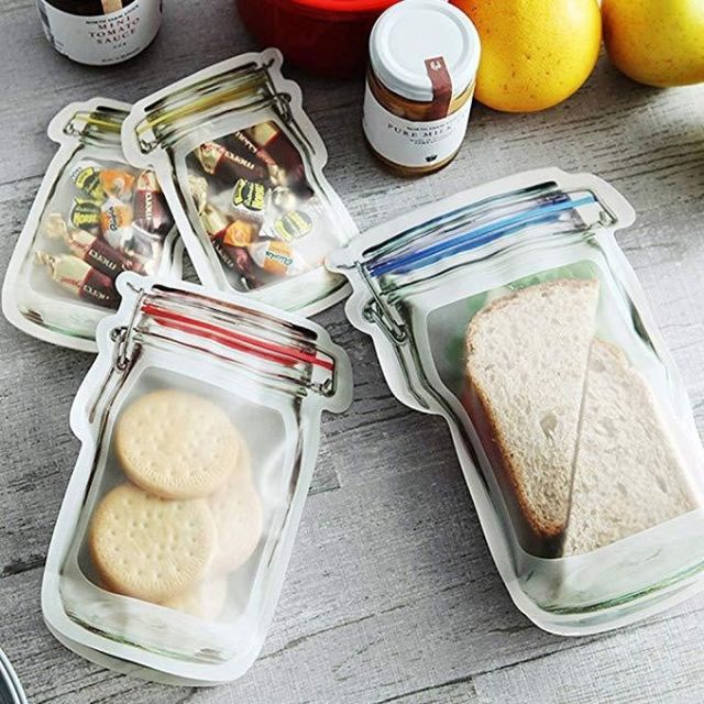 Conjunto de 10 – Sacos Ziplock reutilizáveis